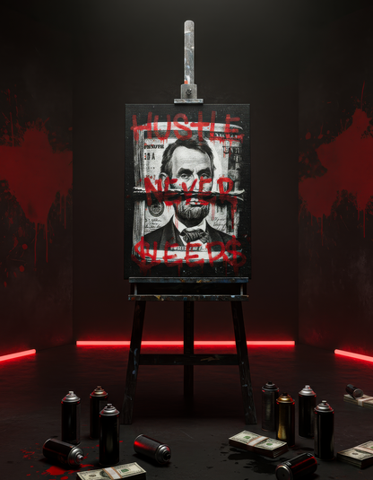 HUSTLE NEVER SLEEPS - QUADRO