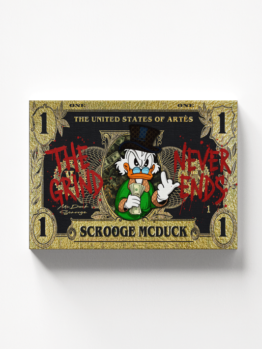 Quadro Money McDuck stampa su tela premium Paperon de' Paperoni moderno